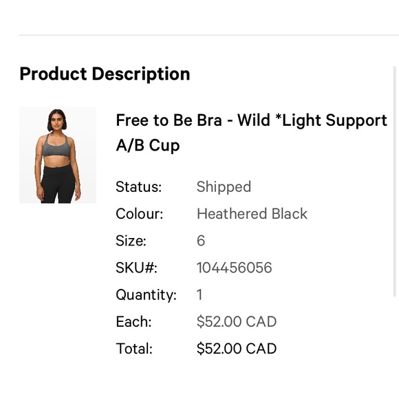 Lululemon Sport Bra - Picture 3 of 7